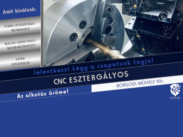 CNC esztergályos 